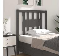 vidaXL Headboard Grey 106x4x100 cm Solid Wood Pine UK HOT