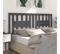 vidaXL Headboard Grey 126X4X100 Cm Solid Wood Pine, Grey