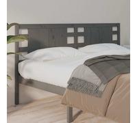 vidaXL Headboard Grey 146x4x100 cm Solid Wood Pine 02 UK HOT