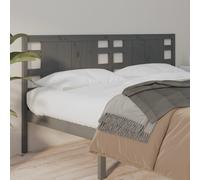 vidaXL Headboard Grey 206x4x100 cm Solid Wood Pine