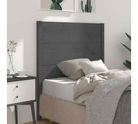 vidaXL Headboard Grey 96x4x100 cm Solid Wood Pine 02 UK HOT
