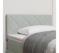 vidaXL Headboard Height Adjustable Light grey 100 cm Velvet