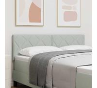 vidaXL Headboard Height Adjustable Light grey 144 cm Velvet