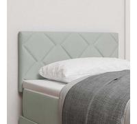 vidaXL Headboard Height Adjustable Light grey 80 cm Velvet