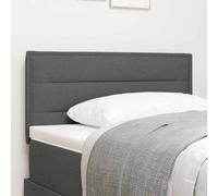 vidaXL Headboard Height Adjustable Manual Dark grey 90 cm Fabric
