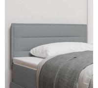 vidaXL Headboard Height Adjustable Manual Light grey 100 cm Fabric