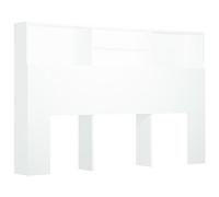 vidaXL Headboard Indoor Home Bedroom Furniture Accessory Wall Bed Headboard Bookcase Bed Backboard Cabinet with Compartment Cabinet White