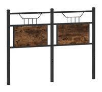 vidaXL Headboard Smoked Oak 120 cm Engineered Wood and Steel bed headboard