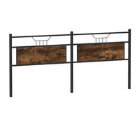vidaXL Headboard Smoked Oak 193 cm Engineered Wood and Steel bed headboard