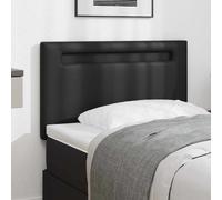 vidaXL Headboard Wall-mounted with Headboard Manual Black 100 cm PVC