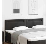 vidaXL Headboard Wall-mounted with Headboard Manual Black 200 cm PVC