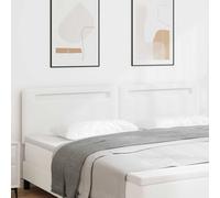 vidaXL Headboard Wall-mounted with Headboard Manual White 200 cm PVC