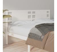 vidaXL Headboard White 126x4x100 cm Solid Wood Pine