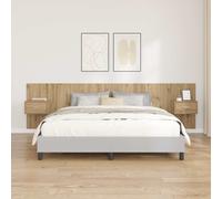 vidaXL Headboard with Cabinet 3 pcs Artisan Oak Engineered Wood