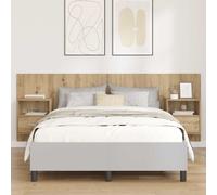 vidaXL Headboard with Cabinet 3 pcs Artisan Oak Engineered Wood