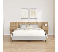 vidaXL Headboard with Cabinet 3 pcs Artisan Oak Engineered Wood
