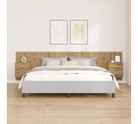 vidaXL Headboard with Cabinet 3 pcs Artisan Oak Engineered Wood