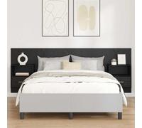 vidaXL Headboard with Cabinet 3 pcs Black Oak Engineered Wood