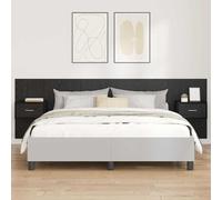 vidaXL Headboard with Cabinet 3 pcs Black Oak Engineered Wood