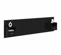 vidaXL Headboard With Cabinet 3 pcs Black Oak Engineered Wood