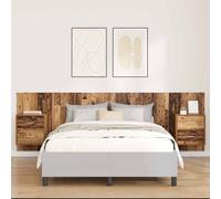 vidaXL Headboard with Cabinet 3 pcs Old Wood Engineered Wood