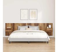 vidaXL Headboard with Cabinet 3 pcs Old Wood Engineered Wood