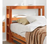 vidaXL Headboard with Shelves Wax Brown 90 cm Solid Wood Pine