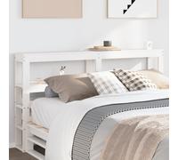 vidaXL Headboard with Shelves White 160 cm Solid Wood Pine