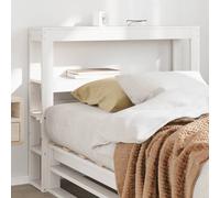 vidaXL Headboard with Shelves White 75 cm Solid Wood Pine