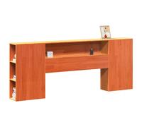 vidaXL Headboard with Storage Bed Headboard Wax Brown 200 cm Solid Wood Pine