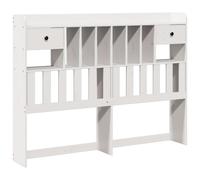 vidaXL Headboard with Storage Bedroom Bed Header White 140 cm Solid Wood Pine