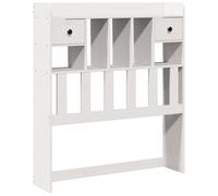 vidaXL Headboard with Storage Bedroom Bed Header White 75 cm Solid Wood Pine