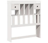 vidaXL Headboard with Storage White 90 cm Solid Wood Pine