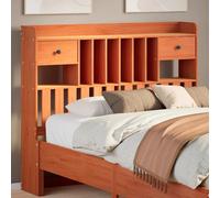 vidaXL Headboard with Storage Wax Brown 135 cm Solid Wood Pine