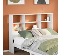 vidaXL Headboard with Storage White 120 cm Solid Wood Pine