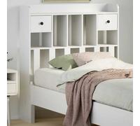 vidaXL Headboard with Storage White 75 cm Solid Wood Pine
