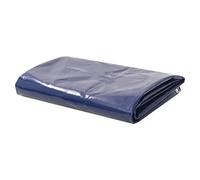 vidaXL Heavy-Duty Tarpaulin - Blue, Canvas with PVC Coating, Tear, Water-UV-Mould Resistant, Suitable for Garden Furniture, Trailers, Cars, Boats, Bikes, Work Areas & Building Materials, 3x6 m