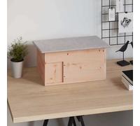 vidaXL Hedgehog House - Wooden Shelter with Labyrinth Entrance, Durable Weather- Design, Easy Clean and Assembly for Hedgehogs and Other Small Animals