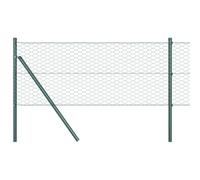 vidaxl Hexagon Steel Fence roll - 50m Green PVC Coated Garden mesh Barrier