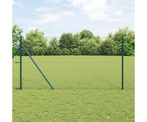 vidaXL Hexagon Fence Green 1.4 x 10 m PVC