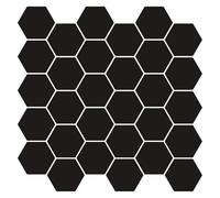 vidaXL Hexagon Tile 50 pcs Black 30 x 30 cm Polyurethane and PET, Kitchen, Rectangular, Water-Resistant Materials, Heat-Resistant, Durable, Ideal for Cooking and Food Preparation, Easy to Clean