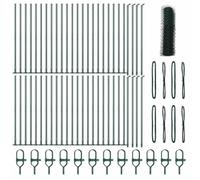 vidaXL Hexagonal Fence Green 0.5 x 100 m Steel Durable Powder-Coated Garden Fence Set with Easy Assembly in Various Sizes for Outdoor Borders