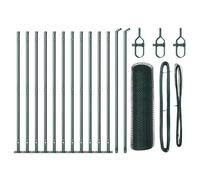 vidaXL Hexagonal Fence Green 0.6 x 25 m Steel Robust Outdoor Easy-to-Assemble Complete Package Metal Garden Barrier Solution Assembly Fencing Living