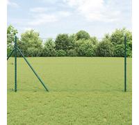 VidaXL Hexagonal Fence Ground Fix 25 X 1 M PVC-Coated Steel Dark Green