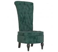 (dark green) vidaXL High Back Chair Sofa Chair Living Room Seat Chair Velvet Button Design