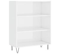vidaXL Bookcase High Gloss White 69.5x32.5x90 cm Engineered Wood UK NEW