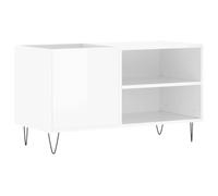(high gloss white) vidaXL Record Cabinet Record Storage Cabinet Sideboard White Engineered Wood