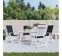 vidaXL Highback Chair Cushions 4 pcs Black Oxford Fabric