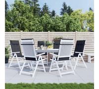 vidaXL Highback Chair Cushions 6 pcs Black Oxford Fabric