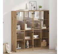 vidaXL Highboard 2 pcs Artisan Oak 68 x 37 x 142 cm Engineered Wood